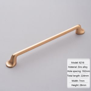 Brushed Brass Cabinet Hardware Handle Polished For Wardrobe Drawer
