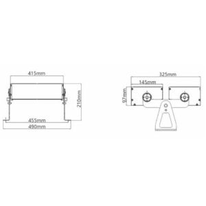 IP66 DMX512 RGB 3888LM 216W LED Flood Project Lights