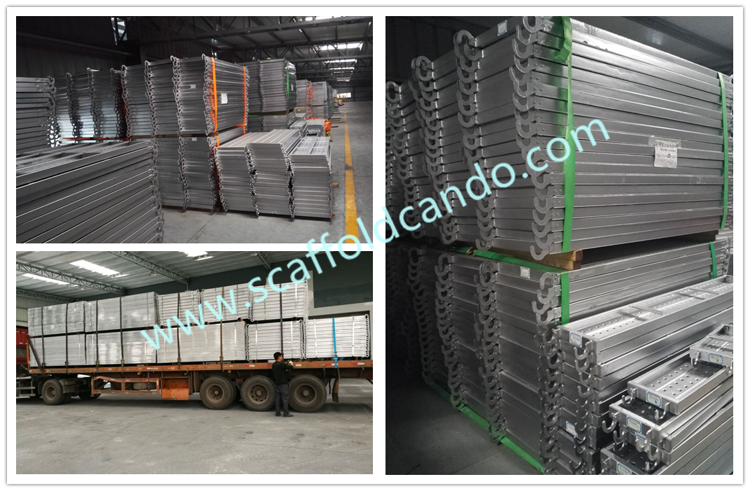 Scaffolding catwalk pre-galvanized Q235 hook planks 420*1829mmL 600*1800mmL for Ringlock frame scaffolding system use