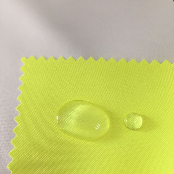 Polyester Fluorescent Reflective Water Risistance PU Membrane Rain Suits Fabric