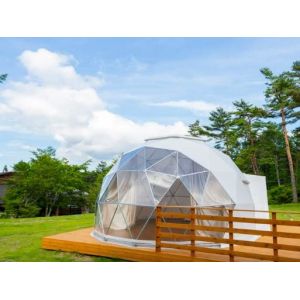 Customized Geodesic Dwell PVC Tarpaulin Glamping Dome Tent