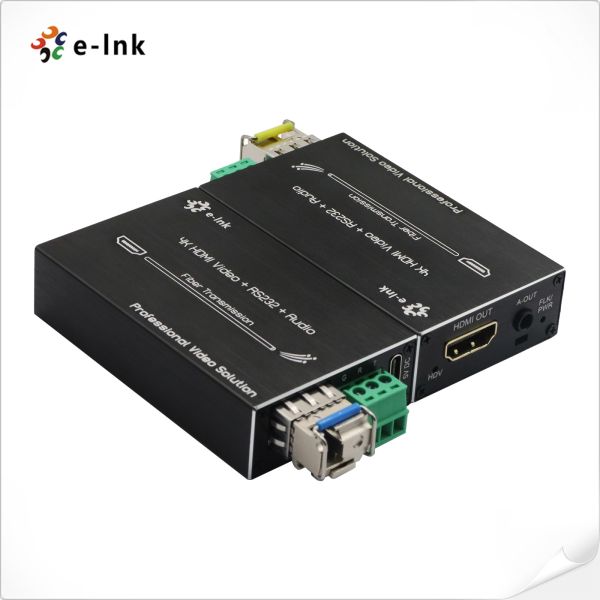 Buy Mini 4K HDMI Fiber Extender with RS232 & External Audio 80km HDCP 1.2Data 10.2Gbps at wholesale prices