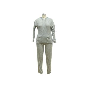 Long Sleeves Knitted Ladies Loungewear Sets With Hook Shirt And Long Pants
