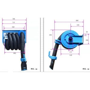 Quality Aluminium Vehicle Exhaust Extraction System Car Exhaust Extraction Hose 135mm for sale