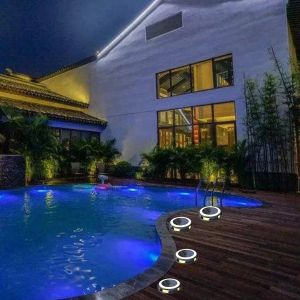 4 Pack Type Solar Powered LED Ground Lights For Christmas Decking Elegant Design