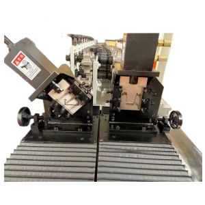 China Double Line Metal Stud And Track Drywall C U Omega L Angle Profile Roll Forming Machine on sale