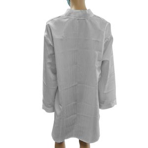 Round Sleeve Pullover Cleanroom Smock Apparels With Reliable Static Dissipation