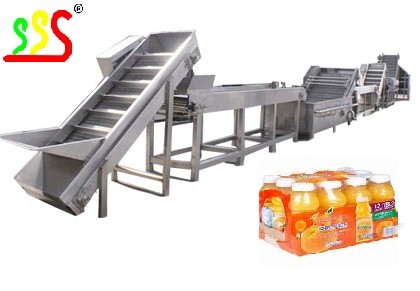 Automatic Pineapple Fruit Juice Production Line For Washing And Fruit Juice Pulp Producing