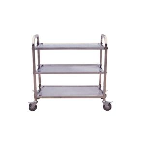 Quality 3 Tier Polished Durable Stainless Steel Kitchen Shelves With Wheels for sale