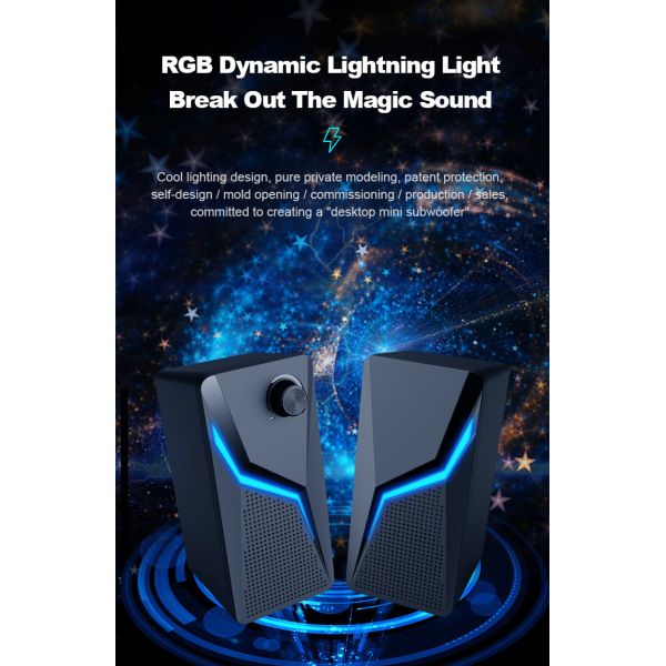 3.5mm audio jack 2.0 PC Speakers With Good Bass For Home Theater Music System