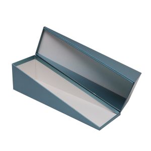 Custom inclined triangle clamshell hardcover box special-shaped hardcover box