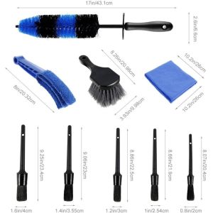 9Pcs Car Wheel Cleaning Brush Set 700g Detailing Cleaning