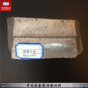 Quality MgLi2 MgLi5 MgLi10 Master Alloy Magnesium Lithium Alloy Rectangle Shape for sale