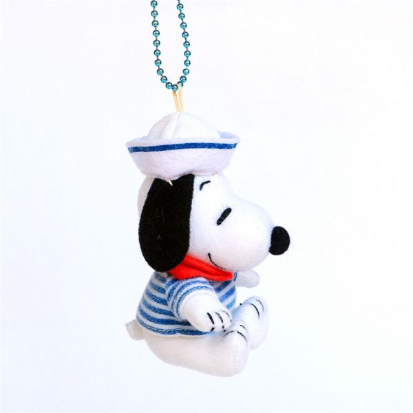 Wholesale 15 Cm Lovely Sailor Suit Snoopy Plush Key Chain Bag Pendant Little Boy'S Present