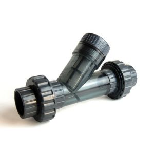 Water Meter PVC Y Strainer By Thread End Connect , Clear Body , Clean Body