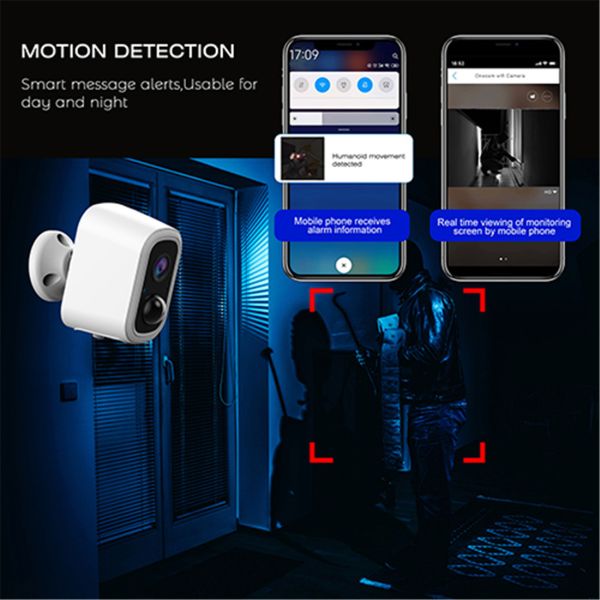 Unistone 2MP Battery Camera with 10000mAh Battery Optional Solar Panel Supply(US-BC202)