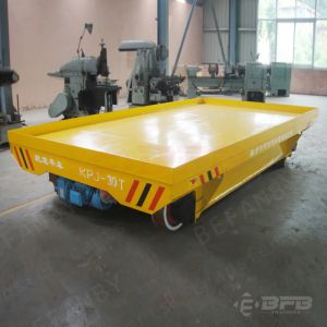 rail transfer car with bar for production assembly line