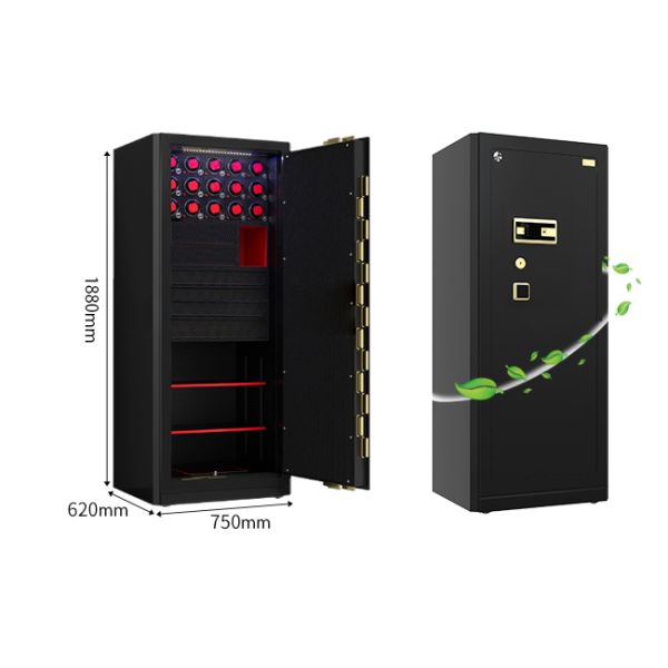 Watch Winder And Drawers Jewelry Safe Box Solid Steel 6mm Removable shelves 395kg