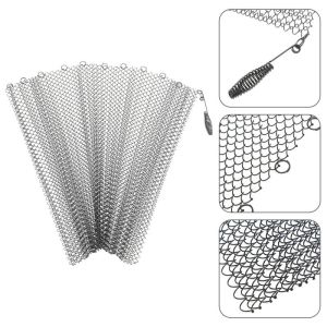 Stainless Steel 304 Fireplace Screen Mesh Curtain 6mm Hole