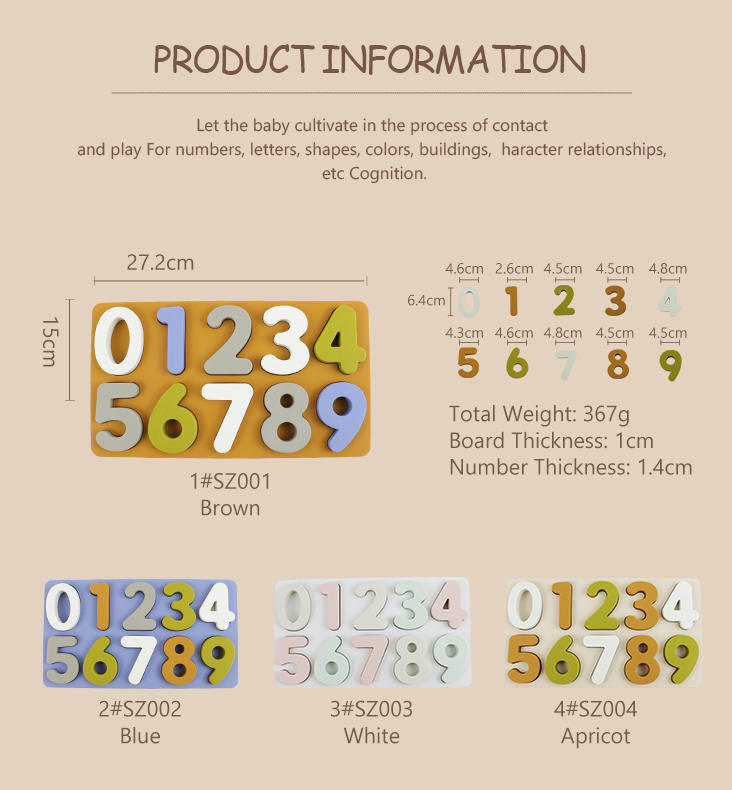 Wholesale low MOQ Silicone Number Puzzle BPA Free Eco Friendly For Kids Education