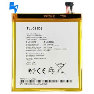 8050E 8050D 9001X 5098O Mobile Phone Battery TLP025D2 2580mAh 3.8V for Alcatel