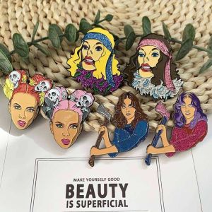 Custom Hot Sale Shiny Rose Gold Metal Pins High Quality Hard Enamel Pin