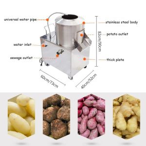 Commercial Electric Potato Peeler Machine Potato Peeling And Cleaning Machine