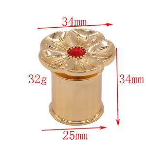Flower Shaped 34*34mm Crystal Perfume Bottle Cap