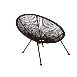Stackable K.D. Steel Rattan Chair With Powerful Capacity 250 Lbs