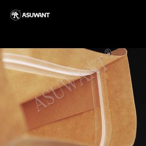 Durable Kraft Paper Stand Up Zipper Bag Gravure Printing With See Through Window