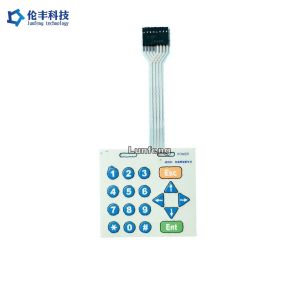 Custom Poly Membrane Switch Keyboard 3M Adhesive Pantone Color