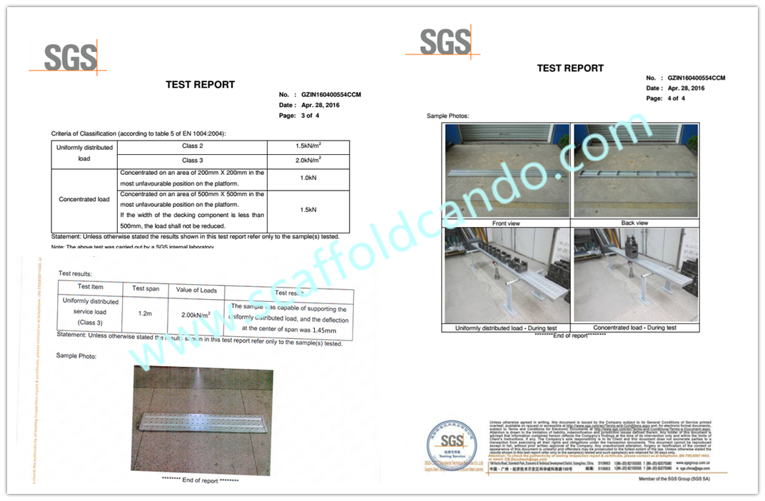 225*38mm galvanized Q195 painting painted scaffolding steel plank, steel board for working platform EN12811