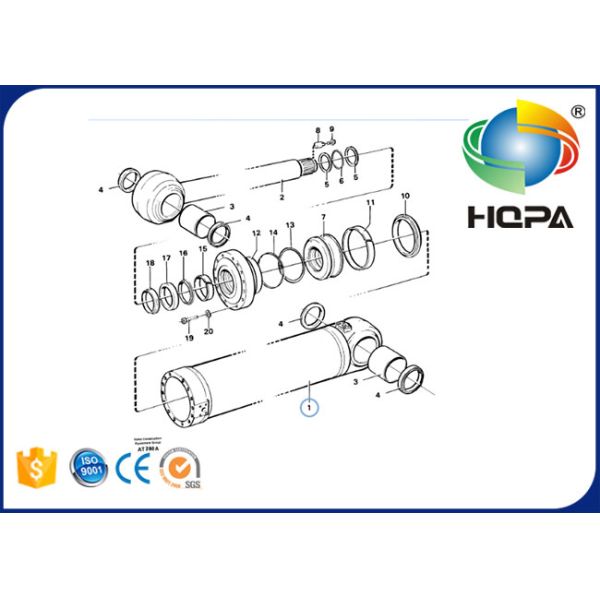 VOLVO Loader L90C L90D Bucket Tilt Cylinder Seal Kit VOE11999893 VOE11707028