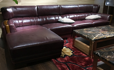 Buy Traditional Design Leather Sectional Furniture / Brown Leather Sectional Couch at wholesale prices