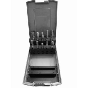 10pcs Tungsten Carbide Burr Set Double Cut 1/4”Shank Standard Double Cut Carbide
