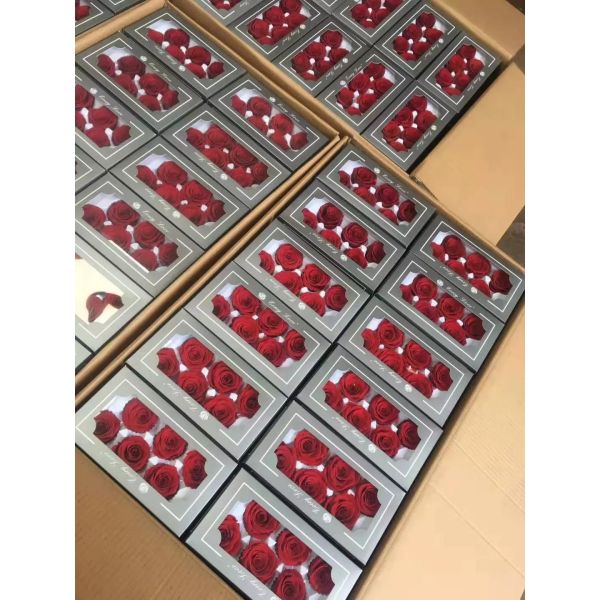 Wholesale real preserved rose head with fresh rose smell everlasting rose