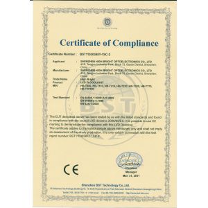 Shenzhen High Bright Optoelectronics Co.,LTD Certifications