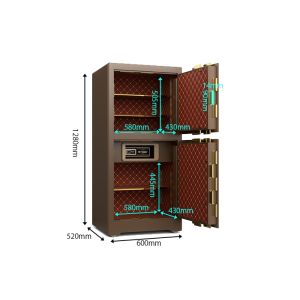 Fingerprint Lock Commercial Safe Box 3D Stereo Soft-Roll Leather Adjustable