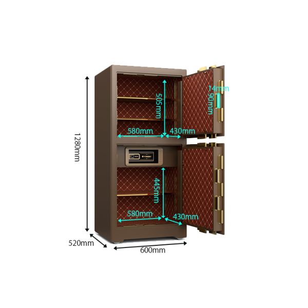 Fingerprint Lock Commercial Safe Box 3D Stereo Soft-Roll Leather Adjustable