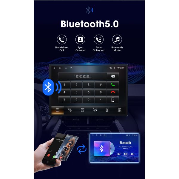 Universal Year 13" 2 Din Car Radio 1920*1200P QLED Built-in CarPlay Multimedia Stereo