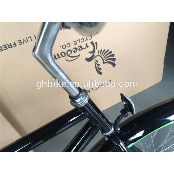 Green Aluminum Alloy Rim 26inch Cruiser Bike with Steel Fork Material and Green Color