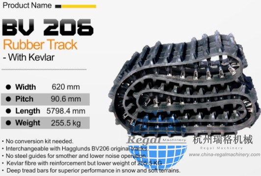 Buy Hagglunds bv206 rubber track at wholesale prices