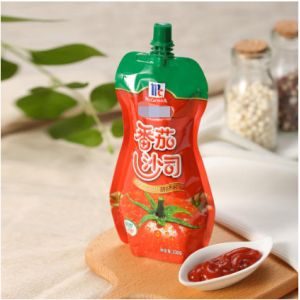 High quality plastic beverage tomato sauce spout pouch spouted bag