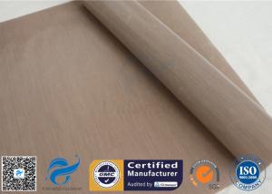 Quality 260℃ 230GSM Brown Ptfe Coated Fiberglass Cloth For Heat Press Transfer for sale