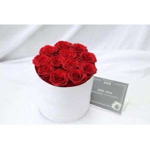 China Classic Eternity Roses Selection White Boxes Preserved Flowers Arrangement on sale