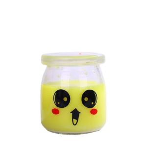 100ml Pudding Food Glass Packaging Milk Sealed Storage Bottle 3.4oz