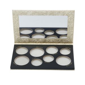 Golden Straw Paper Empty Eyeshadow Palette 8 Colors Recyclable For Cosmetics