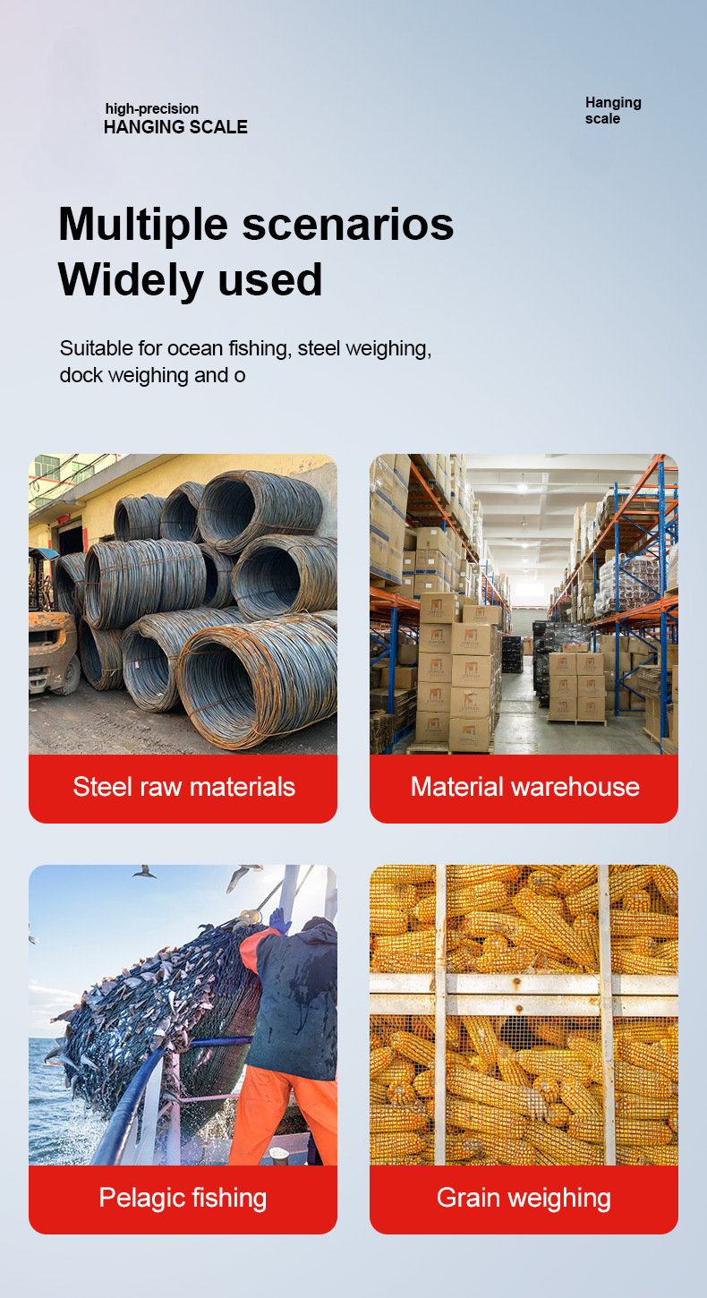 300KG/500KG Capacity Portable Crane Scale Electronic Hanging Weight Scale for Heavy Duty Industrial Applications