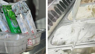 Auto Defrost Ice Cream Showcase Freezer 7 Pans -22℃~ -18℃ Temperature Range 4