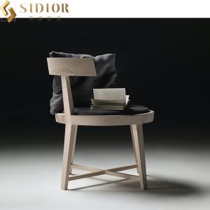 Modern Ergonomic Solid Wood Leg Dining Chair Dining Room Furniture